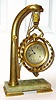 C.1880, French, Dock Theme Industrial series clock, a davit with chain drive blocks and pulleys, the hoist holding a large carriage in which is mounted an 8-day timepiece.