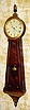 C.1832, Joseph Dyar, Middlebury, VT, (Attrib), 8-day time and alarm wall clock (2-wt). Dyar apprenticed to Lemuel Curtis in Concord and moved to Vermont in 1822.