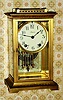 C.1914, Ansonia, CLAUDIUS, 4-Glass crystal regulator, 8-day, rack striking, with porcelain dial.