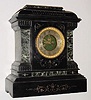 C.1900, French, Marble 8-day time/strike mantel clock with open escapement.