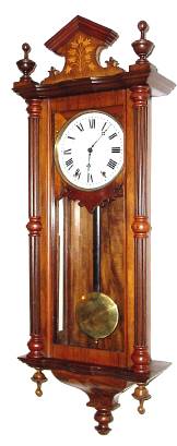 C.1880, Anglo-American, 8-day time and strike inlayed wall clock. — Antique Clocks Price Guide