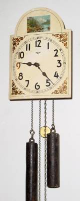 C.1910, German, Kienzle, Black Forest Dial clock, one day time and gong strike, 2-weight, wooden plates. — Antique Clocks Price Guide