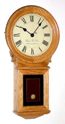 C.2001 (dated) Wayne R. Cline, Bowling Green, KY, Mini No. 70 Regulator , in oak, serial number C5553601. — Antique Clocks Price Guide