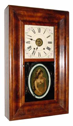 C.1870, Seth Thomas Clock Co., 8-day time/strike/alarm OOG shelf clock. — Antique Clocks Price Guide