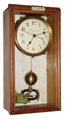 C.1920, French, Electrique Brillie, battery master timepiece, with center seconds hand. — Antique Clocks Price Guide
