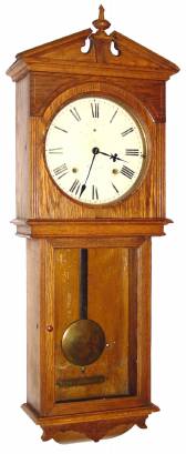 C.1894, Seth Thomas Clock Co., "Umbria", 8-day time and strike wall clock in oak. — Antique Clocks Price Guide