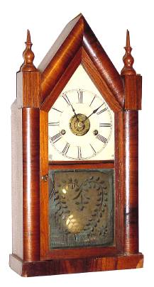 C.1860, E. N. Welch (at the Establishment, Late J. C. Brown), 30 hour time and strike rosewood steeple, full size, with alarm. — Antique Clocks Price Guide