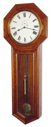 C.1980, Reproduction Seth Thomas Regulator No. 18, 8-day timepiece, weight driven. — Antique Clocks Price Guide