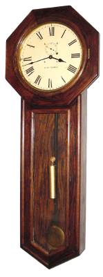 C.1990, Reproduction No. 18 Seth Thomas wall regulator, with an original No. 18, signed ST movement and dial. — Antique Clocks Price Guide