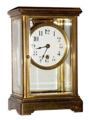 C.1900, Vermont Clock Co., Fairhaven, 8-day crystal regulator timepiece, lever 'scape. — Antique Clocks Price Guide