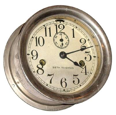C.1925, Seth Thomas Clock Co., "Engine Lever", 8-day engine room wall timepiece. — Antique Clocks Price Guide