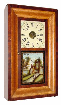 C.1845, Chauncey Jerome, Bristol, Conn., 30-hour time/strike OG shelf clock. — Antique Clocks Price Guide
