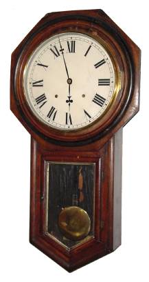 C.1906, Ansonia Clock Co., "Regulator A", 8-day time and strike wall clock, needs work — Antique Clocks Price Guide