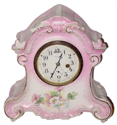 C.1930 New Haven Clock Co., 30-hour porcelain mantel timepiece. — Antique Clocks Price Guide