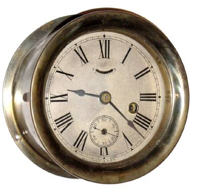 C.1925, Unknown (Seth Thomas-?) 30-hour lever movement engine room wall timepiece. Movement is similar to a Seth Thomas, but more cheaply made. — Antique Clocks Price Guide