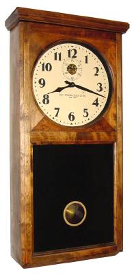 C.1920, Self Winding Clock Co, New York, poplar cased wall regulator in running order, serial number F8802. — Antique Clocks Price Guide