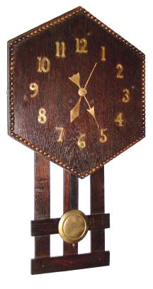 C.1910, New Haven Clock Co., 8-day mission style wall timepiece. — Antique Clocks Price Guide
