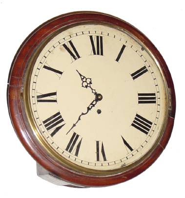 C.1890, Case Only, English, (now with Asian battery movement), for a single fusee timepiece movement. — Antique Clocks Price Guide