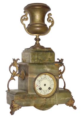 C.1900, French, 8-day time/strike marble mantel clock, as-found. — Antique Clocks Price Guide