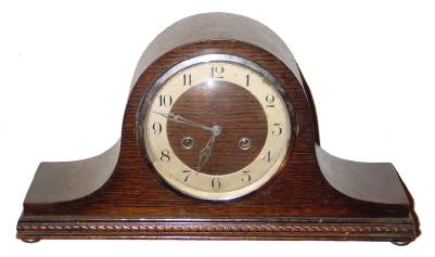 C.1925, German, 8-day time and strike tambour clock. — Antique Clocks Price Guide