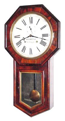 C.1880, Welch, Spring and Co., VERDI, 8-day time and strike long drop octagon in rosewood. — Antique Clocks Price Guide