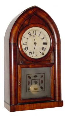 C.1845, Terry and Andrews, Bristol, Conn., 8-day time and strike beehive clock. — Antique Clocks Price Guide