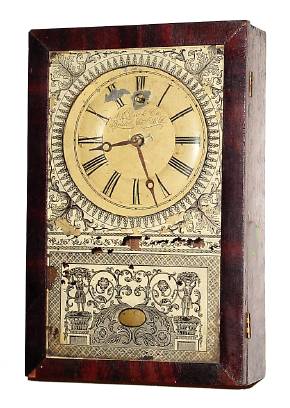 C.1851, New England Clock Co., Bristol Conn, small cottage "Cigar Box" timepiece, 30 hour. — Antique Clocks Price Guide