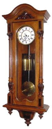 C.1890, Austrian, Gebruder Resch, Walnut Cased 2-Weight VIENNA REGULATOR, 8-day duration. — Antique Clocks Price Guide