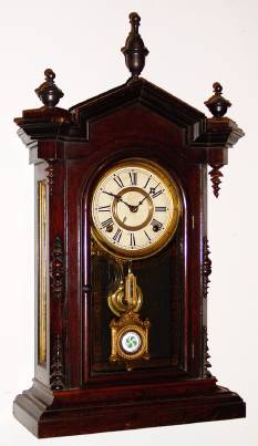 C.1880, Welch, Spring and Co., LUCCA, V.P., 8-day rosewood shelf clock., time and strike. — Antique Clocks Price Guide
