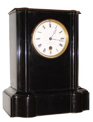 C.1900 French, Year Duration, black marble mantel timepiece, in need of restoration. — Antique Clocks Price Guide