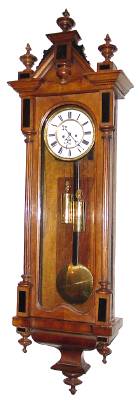 C.1880, Austrian, 2-Wt, Vienna Regulator, in an old German style case of light walnut. — Antique Clocks Price Guide