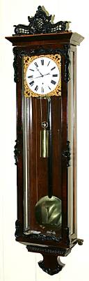 C.1840, Austrian, Biedermeier, 30-Day, Timepiece, with unusual casts ormolu bezel and one piece porcelain dial. — Antique Clocks Price Guide