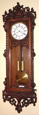 C.1860, German, Carved 2-Wt Vienna Regulator, gong strike, 8-day, with many Lenzkirch characteristics. — Antique Clocks Price Guide