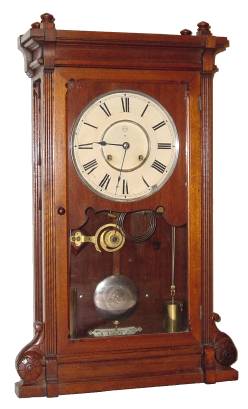 C.1896, Seth Thomas Clock Co., "LINCOLN", 2-Weight, gong strike shelf clock in walnut. — Antique Clocks Price Guide