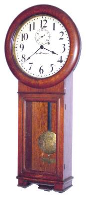 C.1895, Seth Thomas, Regulator No. 2, single weight, 8-day timepiece in oak. — Antique Clocks Price Guide