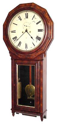 C.1885, Seth Thomas Clock Co., Thomaston, Ct, Regulator No. 3, Strike, 2-weight, 8-day, in well figured mahogany. — Antique Clocks Price Guide
