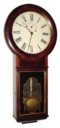 C.1880, Seth Thomas, Regulator No. 1, in a rosewood case, and with round movement and front hung pendulum. — Antique Clocks Price Guide