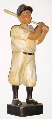 C.1970, German, Karl Griesbaum and Co., BASEBALL PLAYER whistling the tune "Take Me Out to the Ball Park", with original key and Griesbaum sticker. — Antique Clocks Price Guide