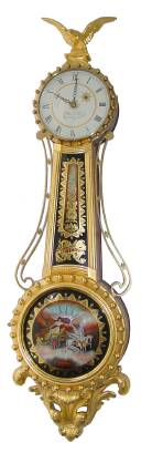 C.1970 (dated), Elmer O. Stennes, Weymouth, Mass, GIRANDOLE, 1-Weight, 8-day timepiece, classic reproduction of the famous Lemuel Curtis girandole. — Antique Clocks Price Guide