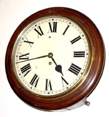 C.1915, English, 8-day fusee, "Dial Clock" or postal wall timepiece. — Antique Clocks Price Guide