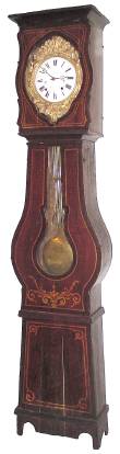 C.1850, French, Bailly, a Dijon, Comptoise Tall Clock, in a provincial case with painted decorations, 8-day 2-weight, gong strike. — Antique Clocks Price Guide