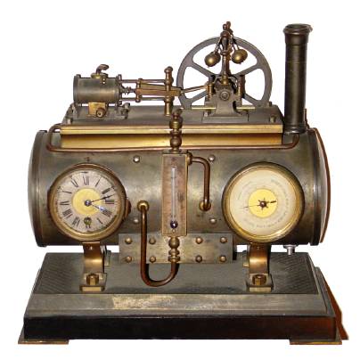 C.1885, French, Industrial Steam Boiler clock, 8-day, timepiece, as-found. — Antique Clocks Price Guide