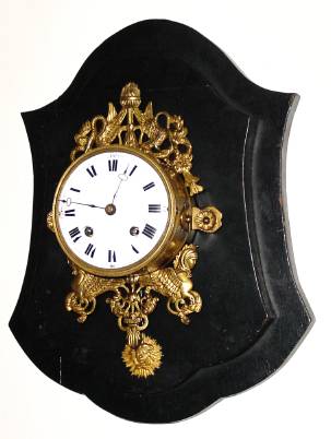 C.1790, French, Quarter Striking Cartel clock, silk thread suspension with cast sunburst pendulum. — Antique Clocks Price Guide