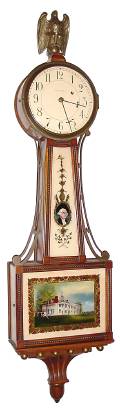 C.1928, Waltham Clock Co, Waltham, Mass, Willard Model No. 1544, weight driven timepiece, 8-day in a rope front walnut case. — Antique Clocks Price Guide