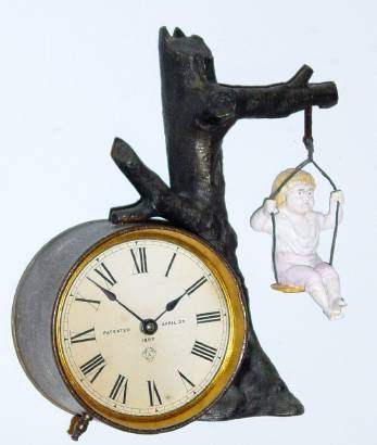 C.1895, Ansonia Clock Co., SWING No. 2, 1-day novelty timepiece. — Antique Clocks Price Guide