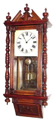 C.1890, Anglo-American, 8-day time and bell strike wall clock. — Antique Clocks Price Guide