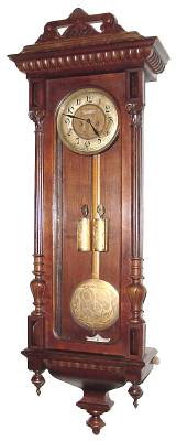 C.1905, Austrian, Mathias Meindl, Burgasse 3, Wien VII, 2-weight Vienna Regulator with signed movement, dial and beat scale. — Antique Clocks Price Guide