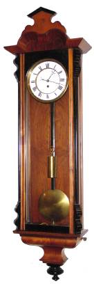 C.1855, Austrian, transitional era clock, (Late Biedermeier) 8-day, one weight timepiece in a mahogany case. — Antique Clocks Price Guide