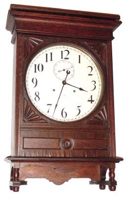 C.1890, Seth Thomas LOBBY - 14 INCH, finished in old oak, 15-Day double spring time. — Antique Clocks Price Guide