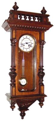 C.1880, German, R-A Type Wall clock, 8-day time and gong strike. — Antique Clocks Price Guide